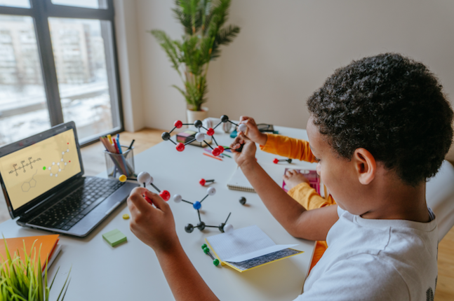 Boy with laptop